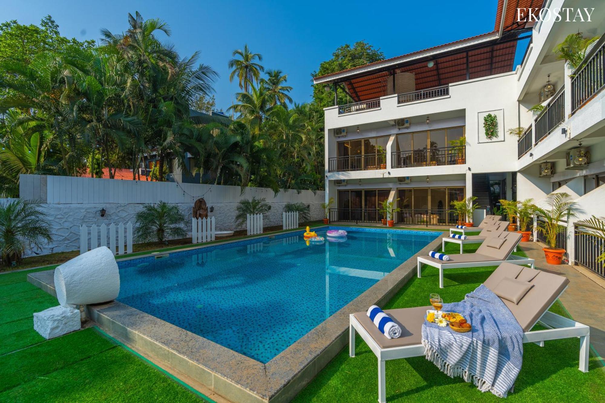 Ekostay Gold Sea Shore Villa I Rooftop Turf I 100 Meters Away From The Beach Alibag Exterior photo